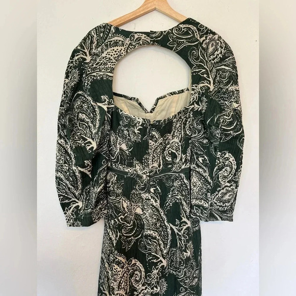 Mara Hoffman Violetta Cotton Fall RTW collection green midi dress size S - Picture 5 of 10